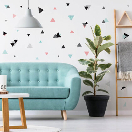 Geometric Wall Decal – Playful Triangles