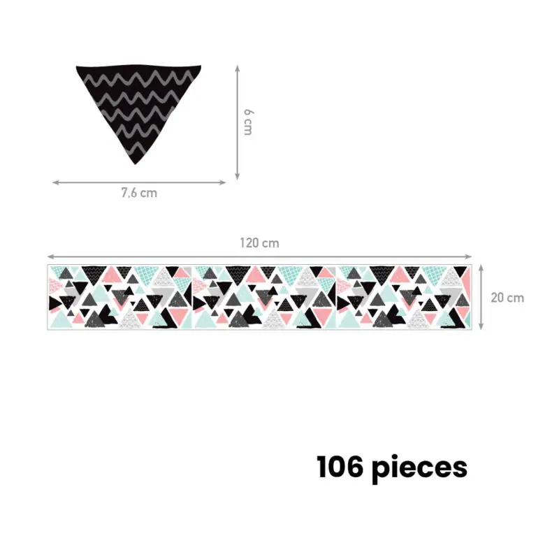 Geometric Wall Decal – Playful Triangles - Image 2