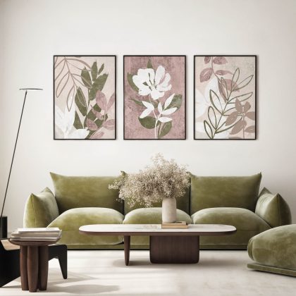 Minimal Poster Set UAE – Verdant Pastel