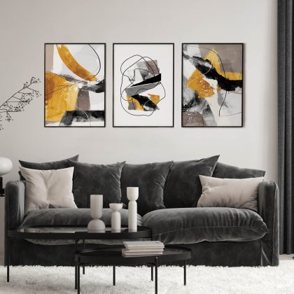Wall Art Poster Set UAE – Gold Garrison