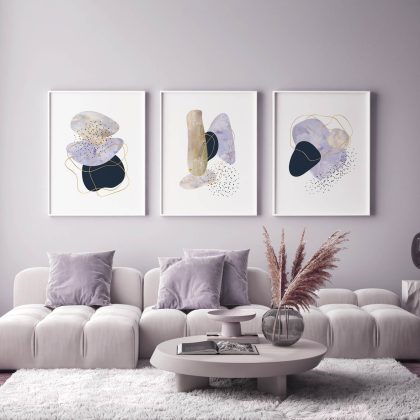 Floral Poster Set UAE – Lavender Majesty