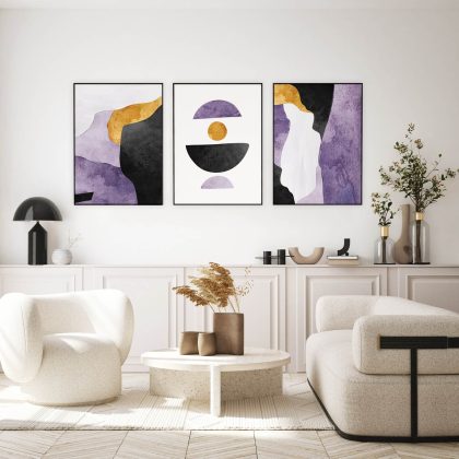 Abstract Poster Set UAE – Purple Haze