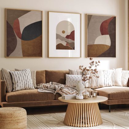 Abstract Poster Set UAE – Earthen Gaza