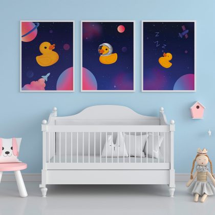Kids Wall Art Set | Quackonauts