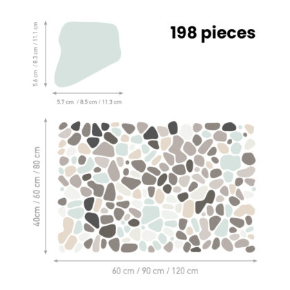 Peel & Stick Wall Decal – Terrazzo Aqua Pebble