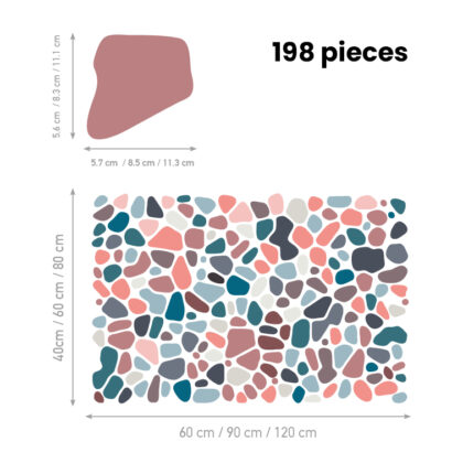 Peel & Stick Wall Decal – Terrazzo Funky Pebble