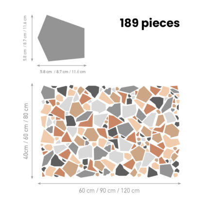 Geometric Wall Decal – Terrazzo Natural