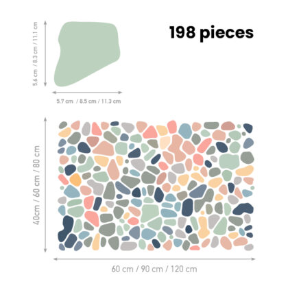 Peel & Stick Wall Decal – Terrazzo Pastel Pebble