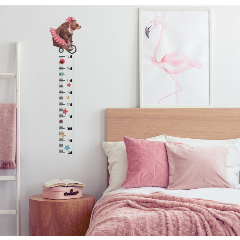 Circus Bear children’s height measurement wall sticker by Sticky Gecko