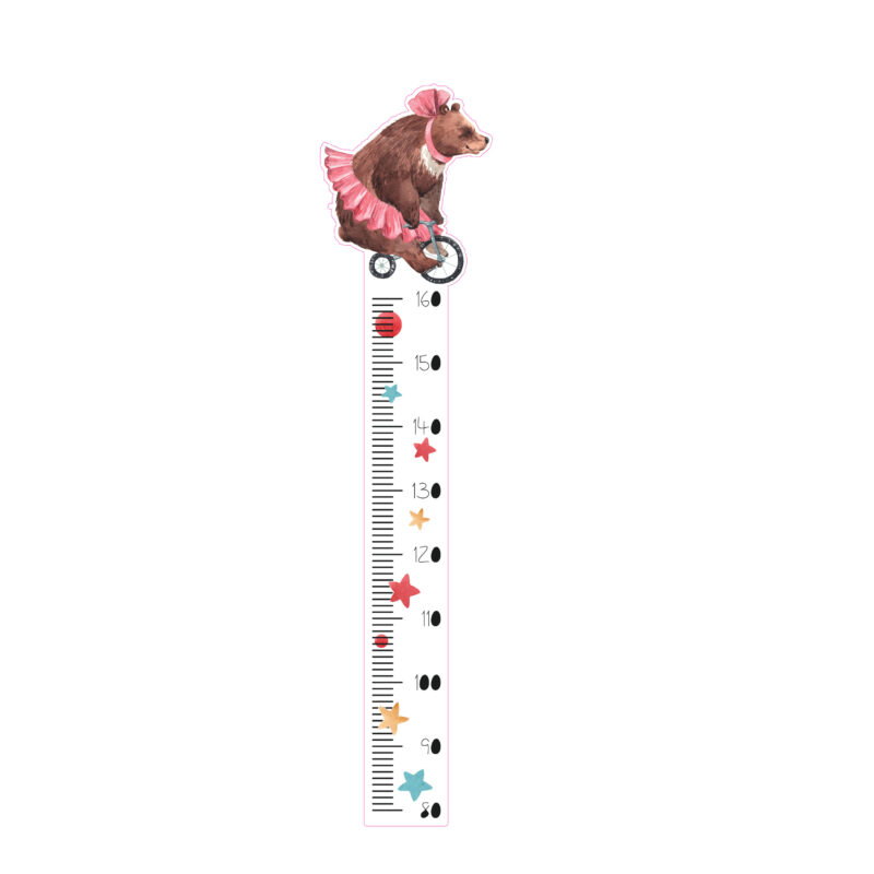 Circus Bear children’s height measurement wall sticker by Sticky Gecko
