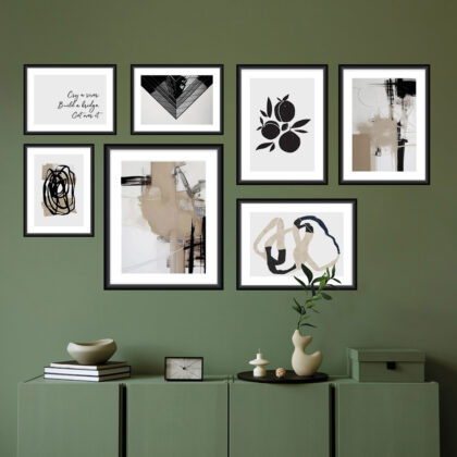 Gallery Wall Poster Set – Modern Mosaic
