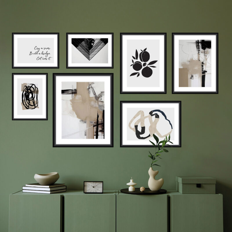 Gallery Wall Poster Set – Modern Mosaic