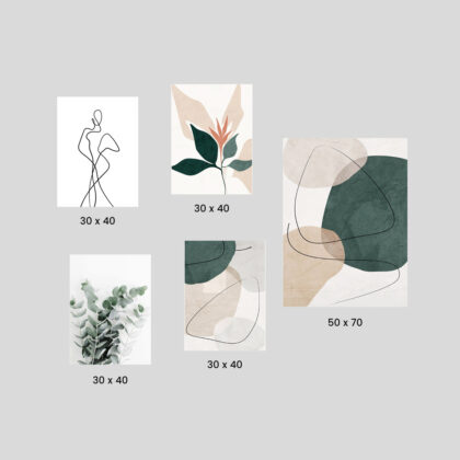 Modern Wall Art Poster Set – Pastel Serenity