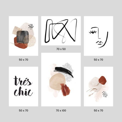 Poster Gallery Wall – Shapes & Stripes