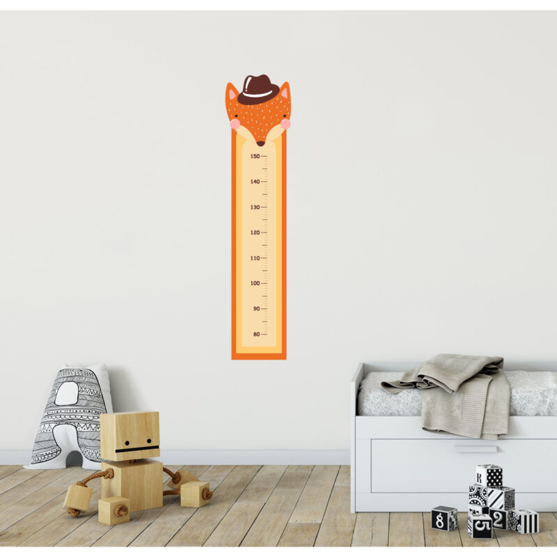 Fox growth chart for kids by Sticky Gecko