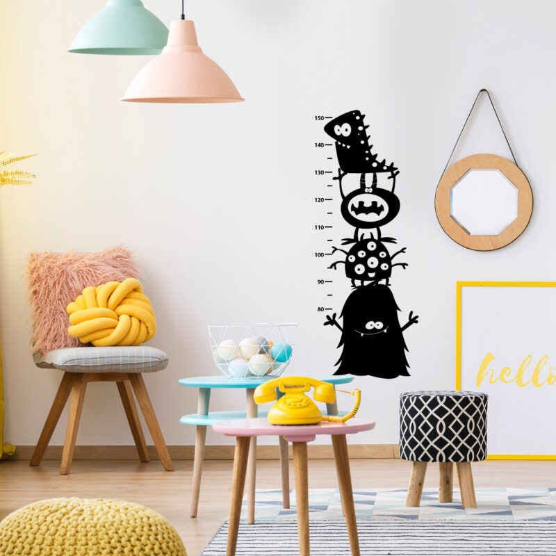 Monster growth chart for kids by Sticky Gecko