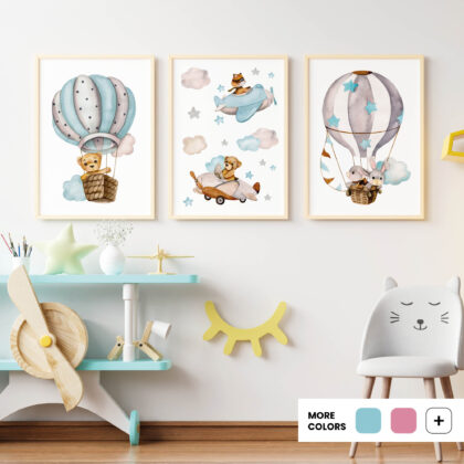 Nursery Poster Set | Among the Clouds Set A | HIAWorkshop®