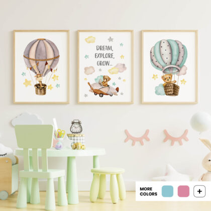 Nursery Poster Set | Among the Clouds Set B | HIAWorkshop®