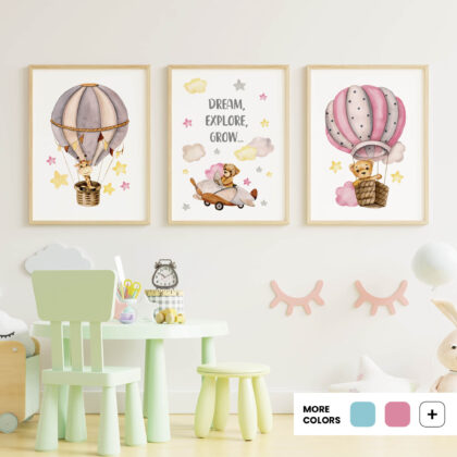 Nursery Poster Set | Among the Clouds Set B | HIAWorkshop®
