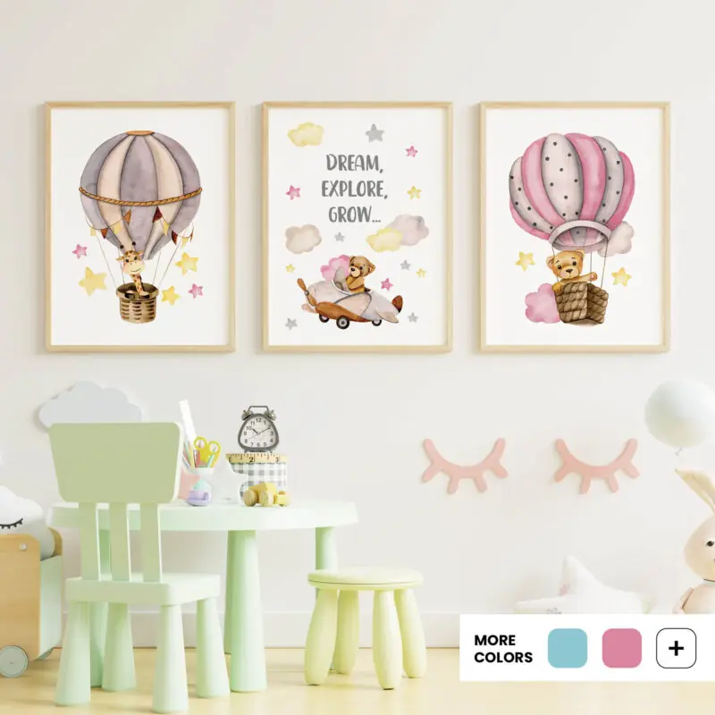 Nursery Poster Set | Among the Clouds Set B | HIAWorkshop® - Image 2