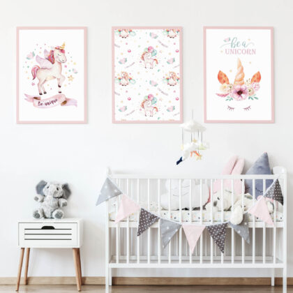 Kids Wall Poster Set | Be a Unicorn