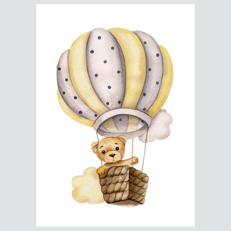 Nursery Poster - Bear Among the Clouds | HIAWorkshop® - Image 2
