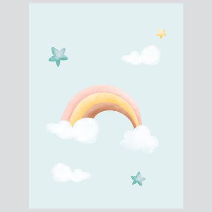 Nursery Poster Set | Bunny Blue Dreaming