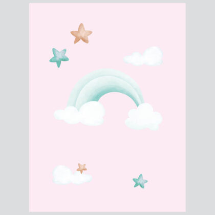 Nursery Poster Set | Bunny Pink Dreaming