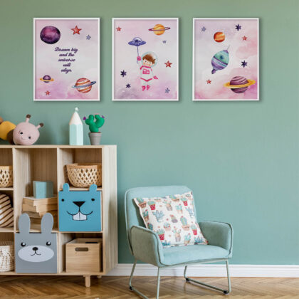 Nursery Wall Art Set | Chasing Pink Dreams