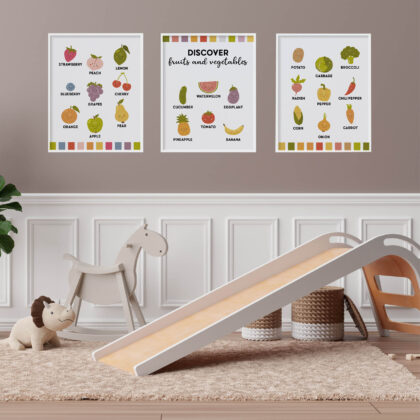 Fruits & Vegetables Poster Set | Let’s Get to Know Fruits and Vegetables