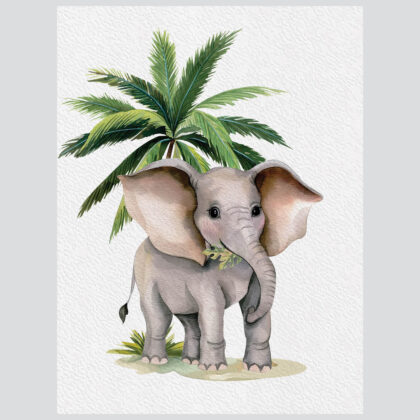 Kids Wall Poster Set | Elephant’s Safari Adventure | HIAWorkshop®