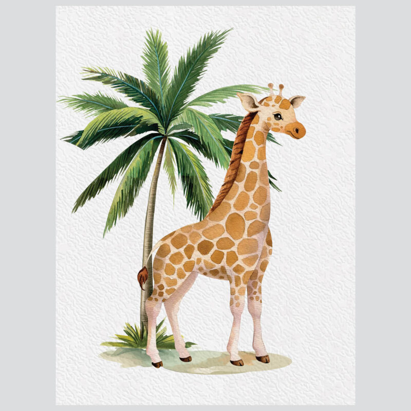 Kids Wall Poster Set | Giraffe’s Safari Adventure | HIAWorkshop® - Image 2