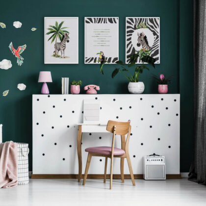 Kids Wall Poster Set | Zebra’s Safari Adventure | HIAWorkshop®