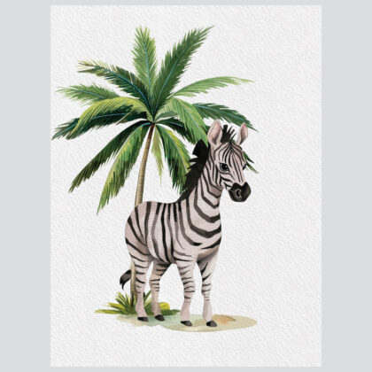 Kids Wall Poster Set | Zebra’s Safari Adventure | HIAWorkshop®