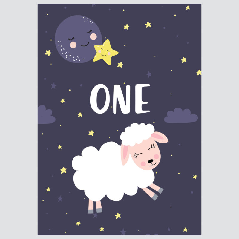 Kids Wall Poster Set | Counting Sheep - Image 2