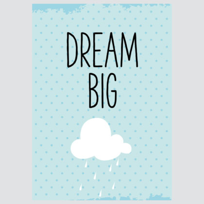 Poster for children's room | Dream Big Cloud