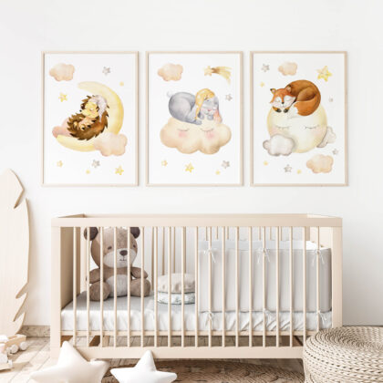 Nursery Poster Set | Dreaming Friends 1 | HIAWorkshop®