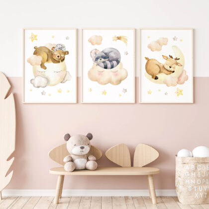 Nursery Poster Set | Dreaming Friends 2 | HIAWorkshop®