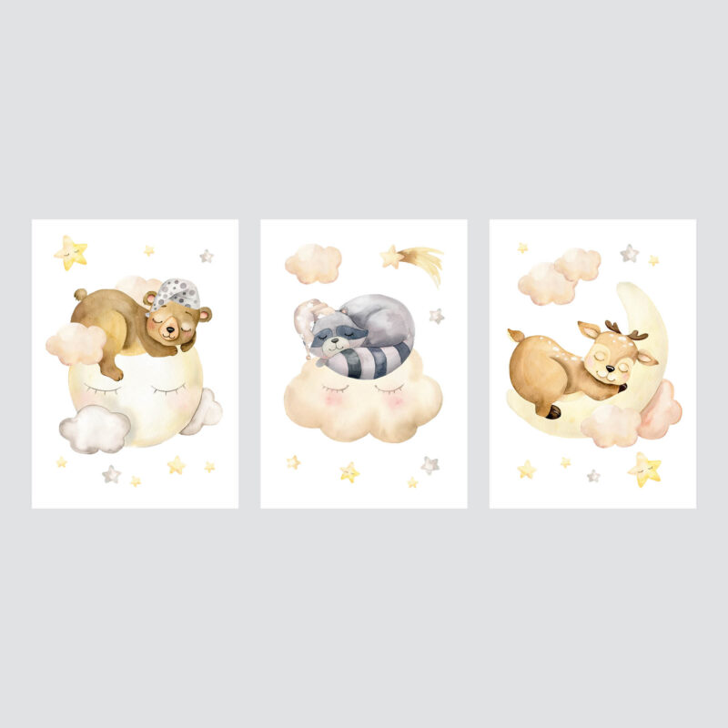 Nursery Poster Set | Dreaming Friends 2 | HIAWorkshop® - Image 2