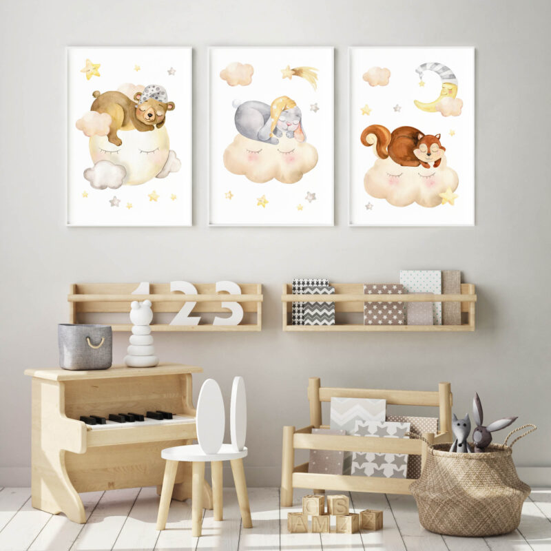 Nursery Poster Set | Dreaming Friends 3 | HIAWorkshop®