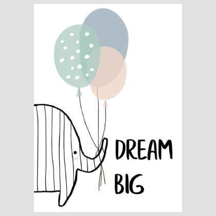 Poster for children's room | Elephant