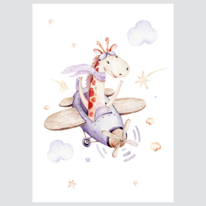 Kids Wall Poster Set | Flying Safari