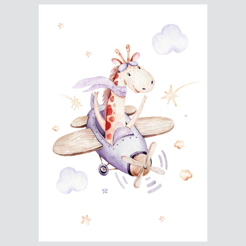Kids Wall Poster Set | Flying Safari - Image 2
