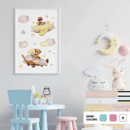 Nursery Poster - Friends Among the Clouds | HIAWorkshop®