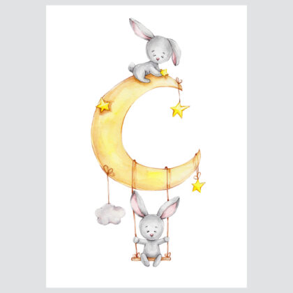Kids Wall Poster Set | Friends Reaching Stars