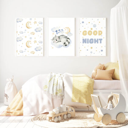 Kids Wall Poster Set | Good Night