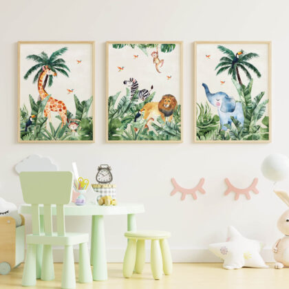 Jungle Animals Poster Set | Learn & Explore