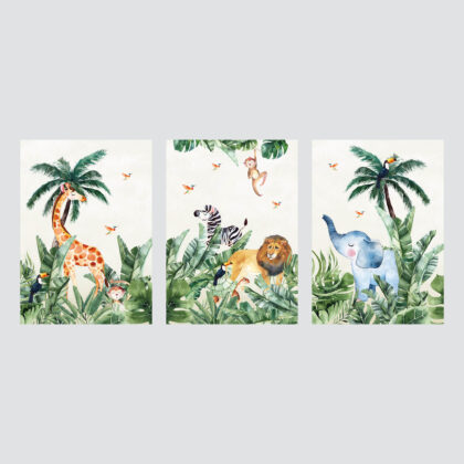 Jungle Animals Poster Set | Learn & Explore
