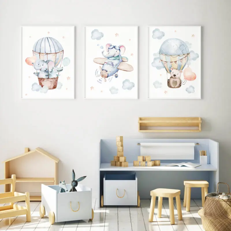 Kids Wall Poster Set | Let Me Fly With You