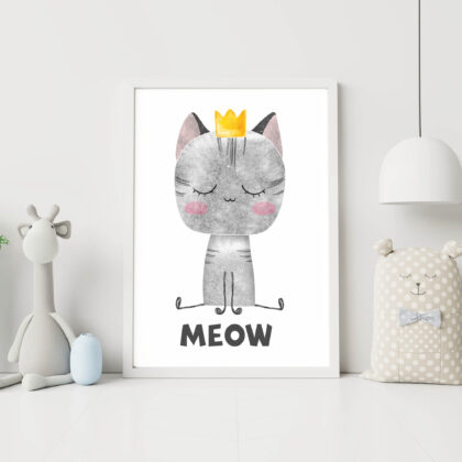 Poster for children's room | Meow